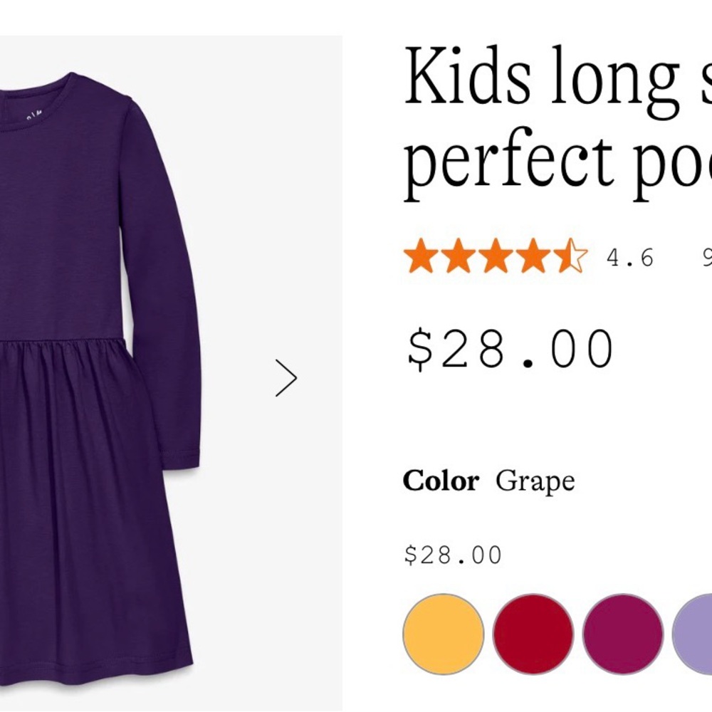 Primary kids Long Sleeve perfect pocket Dress size 10 cotton twirl comfy